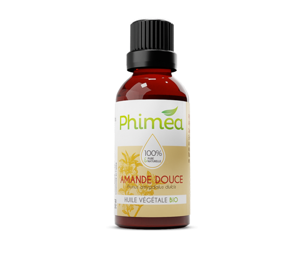 Huile végétale d'amande douce bio Phimea - flacon de 50 ml