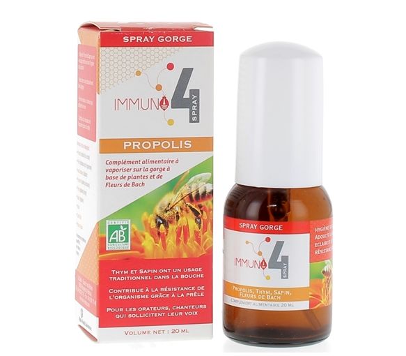 Immuno 4 spray gorge propolis - spray de 20 ml