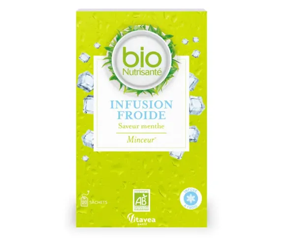 Infusion froide minceur saveur menthe bio Vitavea - boîte de 20 sachets