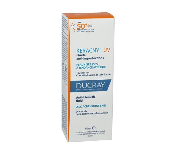 Keracnyl UV 50+ Fluide anti-imperfections peaux grasses à tendance acnéique Ducray - tube de 50 ml - image 1