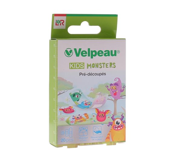 Kids monster Pansements prédécoupés pour enfants Velpeau - boîte de 20 pansements - image 1