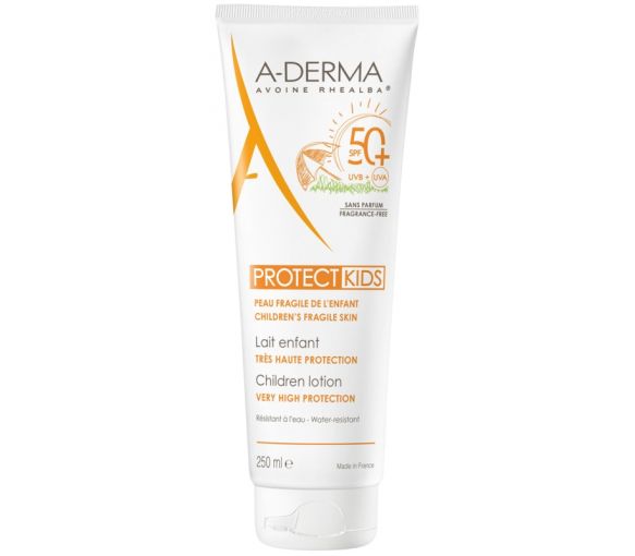 Lait Enfant Très Haute Protection SPF 50+ Protect Kids A-Derma - tube de 250 ml - image 1