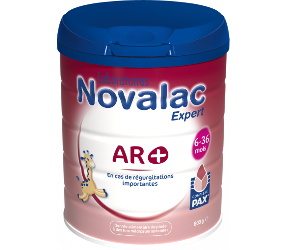 Lait anti-régurgitation 2ème âge AR+ 6-36 mois Novalac - pot de 800g
