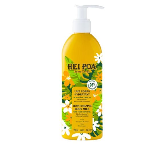 Lait corps hydratant au Monoï de Tahiti AO Hei Poa - flacon-pompe de 250ml