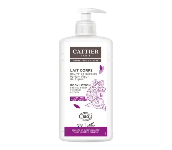 Lait corps hydratant parfum fleur de figuier Cattier - flacon-pompe de 500ml - image 1