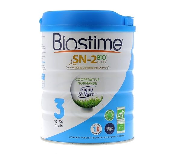 Lait de croissance SN-2 plus 3ème âge Biostime - pot de 800 g
