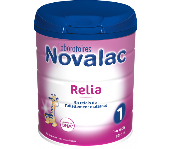 Lait en poudre Relia 1er âge (0-6 mois) Novalac - pot de 800g