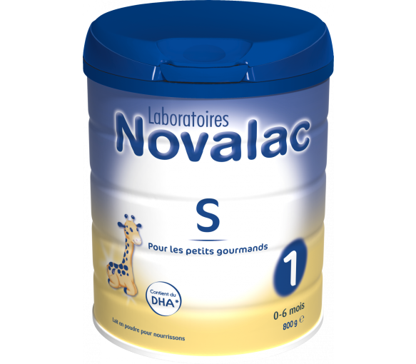 Lait en poudre Novalac S pour les gourmands de 0 à 6 mois - pot de 800 g
