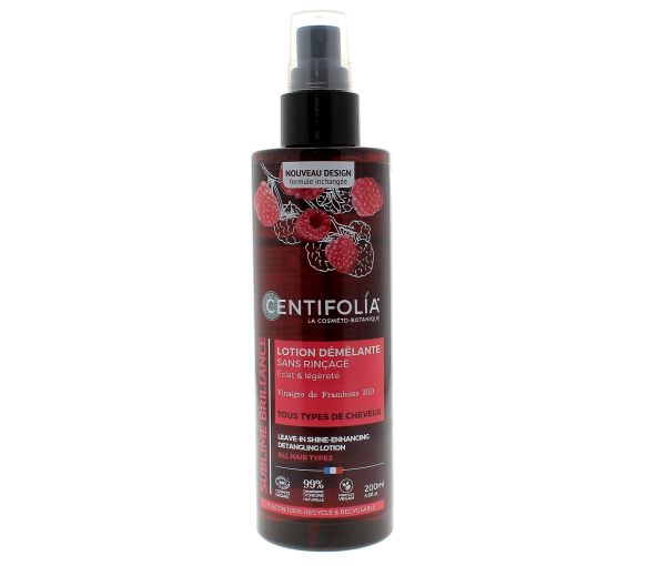 Lotion démêlante sans rinçage au vinaigre de framboise Centifolia - flacon de 200ml
