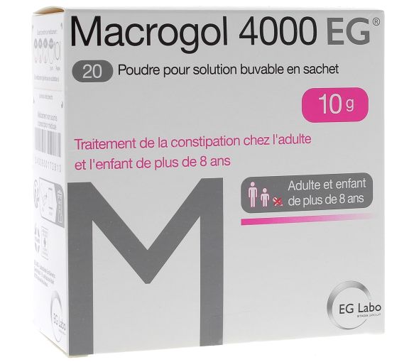 Macrogol 4000 EG 10g - boîte de 20 sachets en poudre - image 1