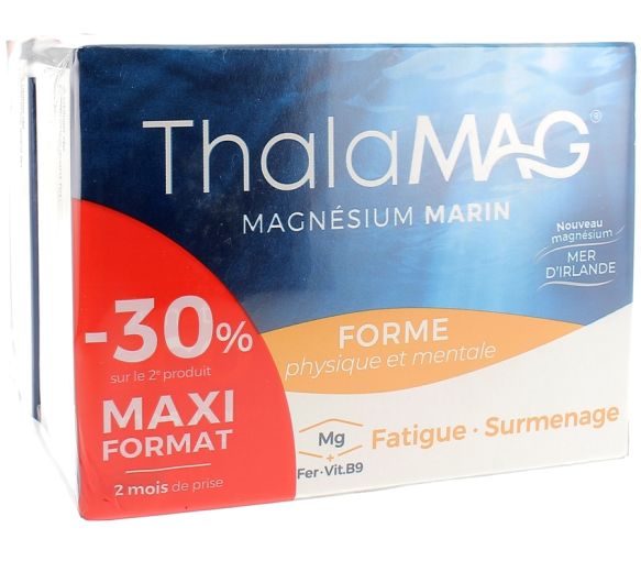 Magnésium Marin forme physique et mentale Thalamag - lot de 2 x 60 gélules