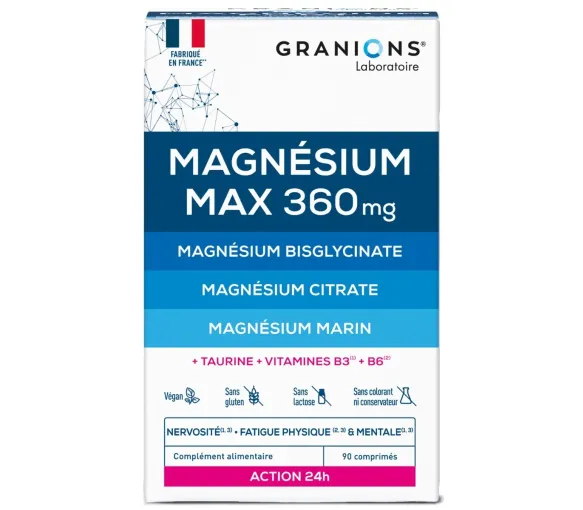 Magnésium Max 360 mg Granions - boîte de 90 comprimés - image 1