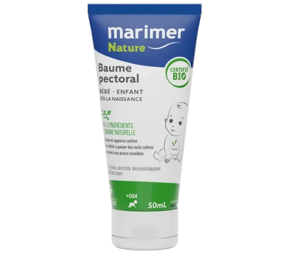 Marimer Baume pectoral bébé bio Gilbert - tube de 50ml - image 1