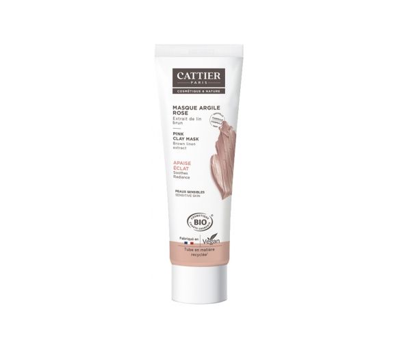 Masque à l'argile rose bio Cattier - tube de 100 ml