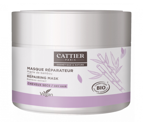 Masque capillaire réparateur bio Cattier - pot de 200 ml