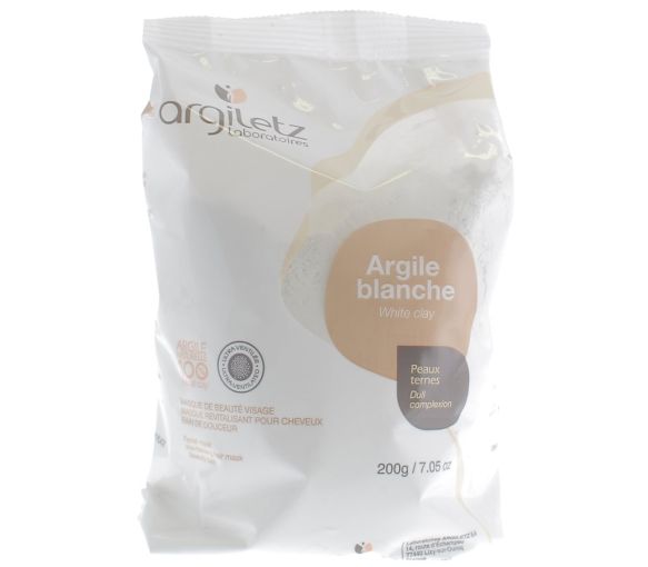 Masque et bain Argile blanche peaux ternes Argiletz - boite de 200 g