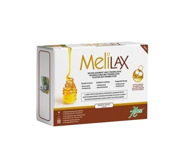 Melilax adult microlavement avec promelaxin Aboca - boite de 6 microlavements