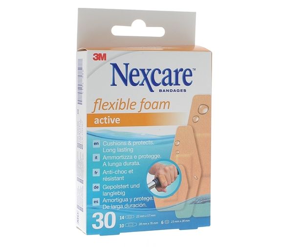 Pansements Flexible Foam Nexcare 3M - boîte de 30 pansements