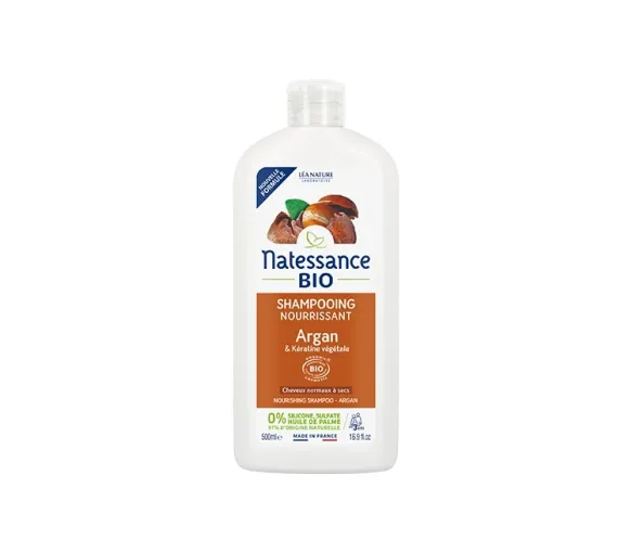 Shampooing bio nourrissant à l'argan Natessance - flacon de 500ml - image 1