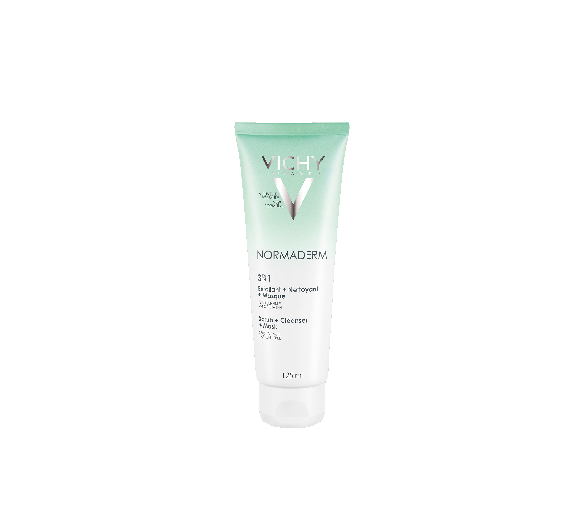 Normaderm 3 en 1 exfoliant nettoyant masque Vichy - tube de 125 ml