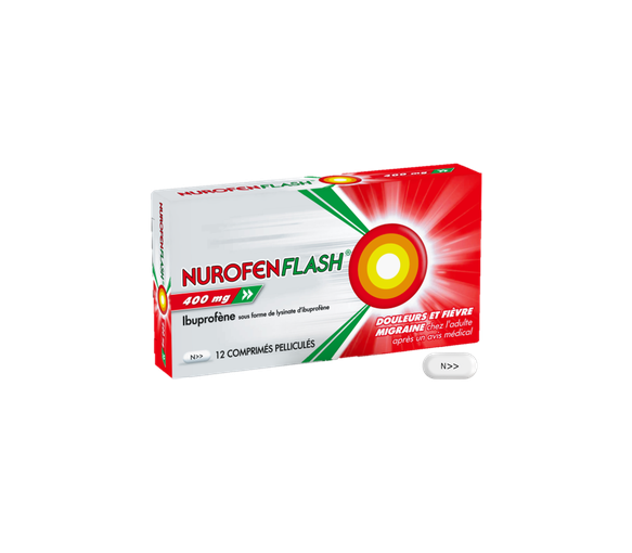 Nurofenflash 400 mg – 12 comprimés pelliculés