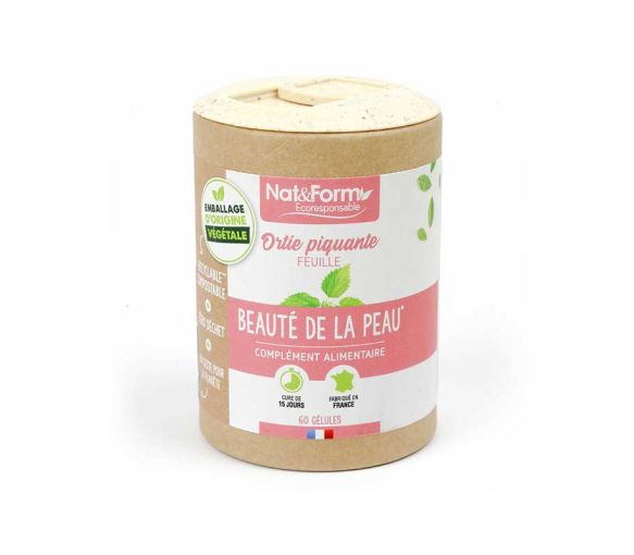Ortie piquante feuille Ecoresponsable Nat&Form - boite de 60 gélules - image 1