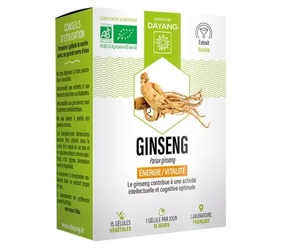 Panax ginseng Bio Dayang - boîte de 15 gélules - image 1