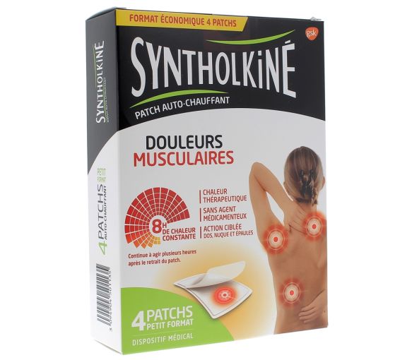 Patch chauffant douleurs musculaires SyntholKiné - boîte de 4 patchs
