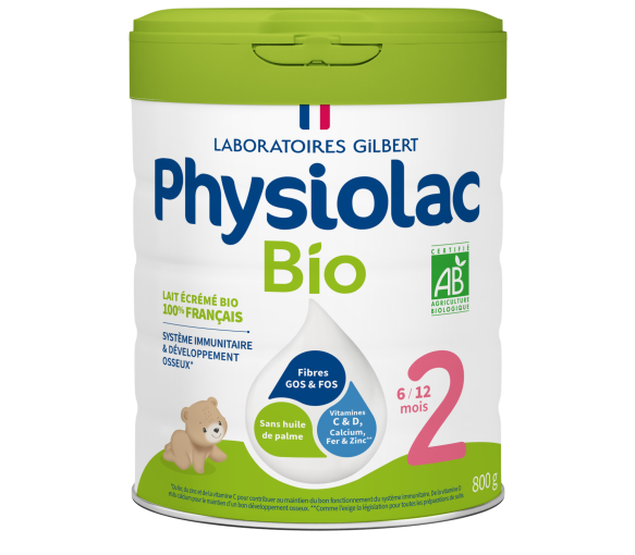 Lait bio 2ème âge 6 à 12 mois Physiolac - pot de 800 g - image 1