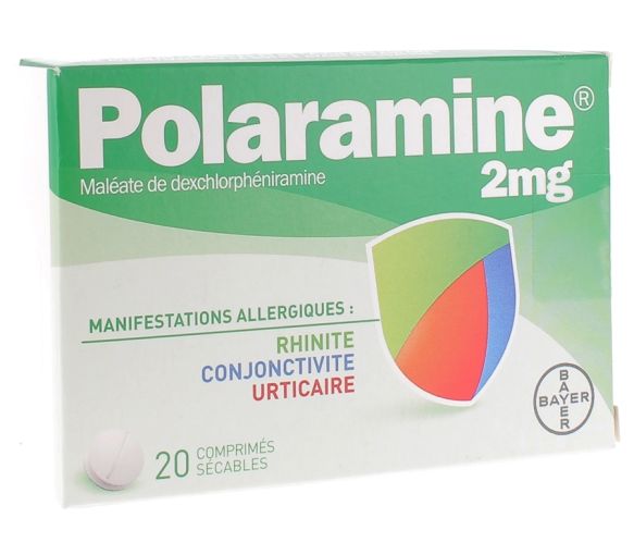 Polaramine 2mg comprimé sécable - boîte de 20 comprimés