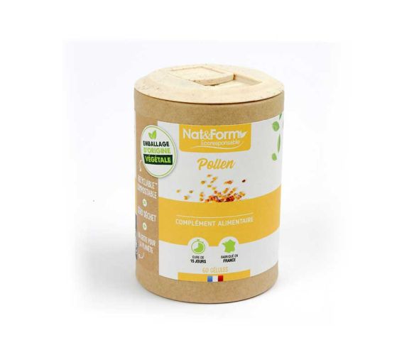 Pollen Ecoresponsable Nat&Form - Boite de 60 gélules - image 1