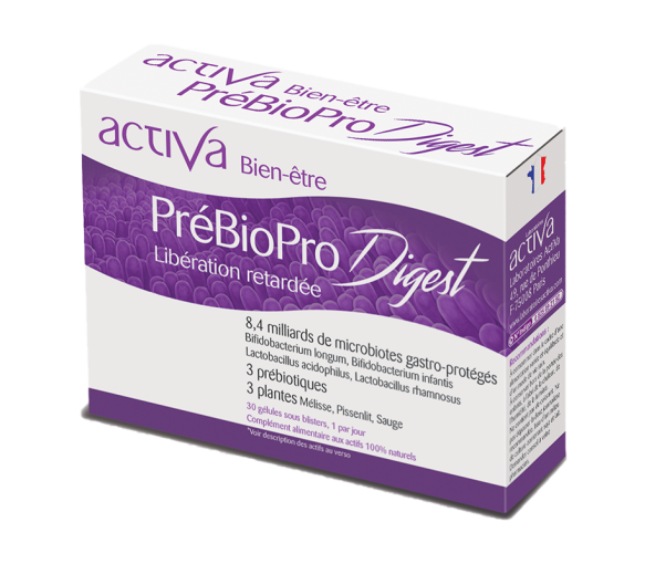 PrébioPro digest bien-être Activa - boîte de 30 gélules