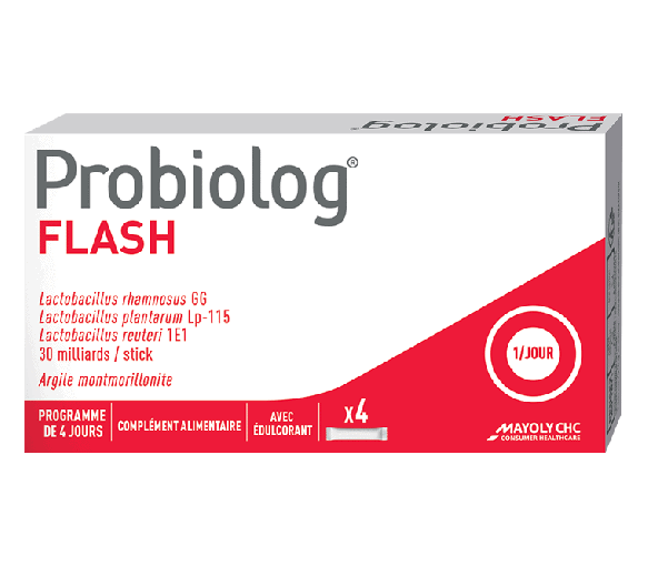 Probiolog Flash Mayoly Spindler - boîte de 4 sticks orodispersibles