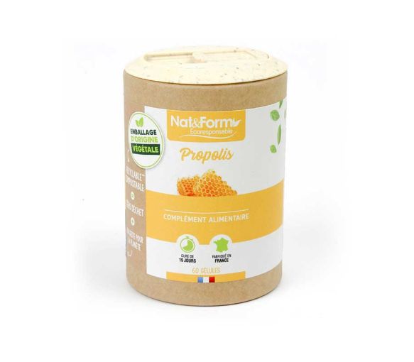 Propolis Ecoresponsable Nat&Form - Boite de 60 gélules - image 1