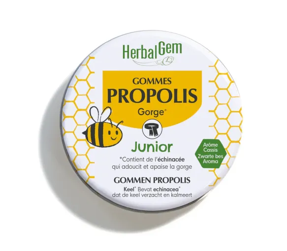 Propolis junior gommes pour enfants bio Herbalgem - boite de 45g