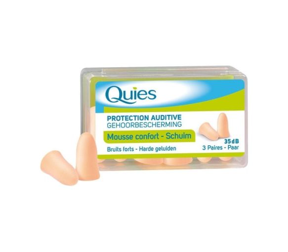 Protection auditive mousse anti-bruit chair Quies - boîte de 3 paires