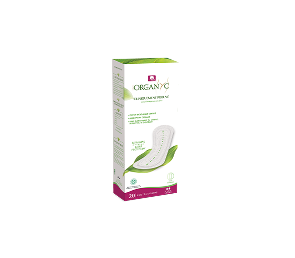 Protège-slip extra long 100% coton Organyc - 20 protections - image 1