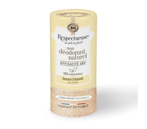Mon déodorant naturel douceur d'amande bio Respectueuse - stick de 50g - image 1