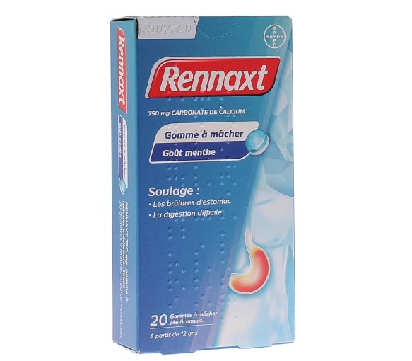 Rennaxt gomme à mâcher menthe - boîte de 20 gommes à mâcher - image 1