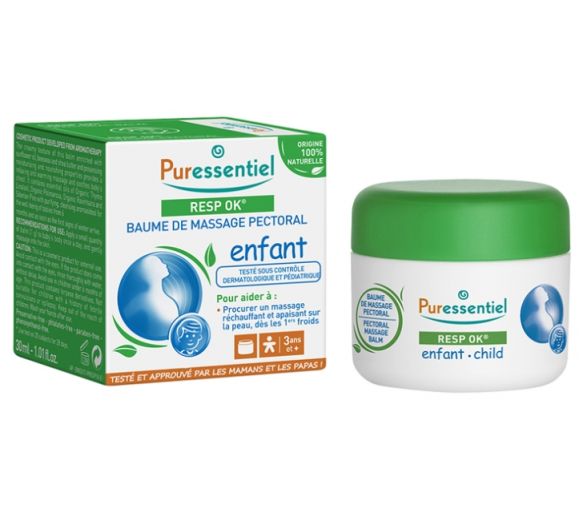 Resp OK baume de massage pectoral enfant Puressentiel - Pot de 60 ml