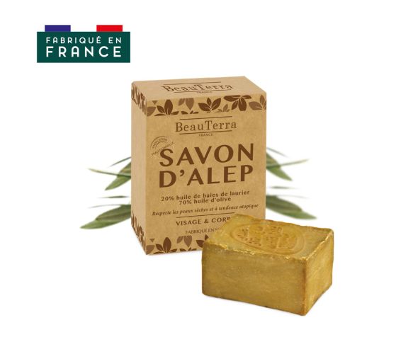 Savon d'Alep Traditionnel Beauterra - pain de 190g