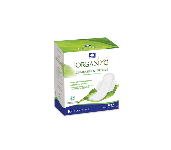 Serviette extra-fine super Bio Organyc  - Boite de 10 serviettes