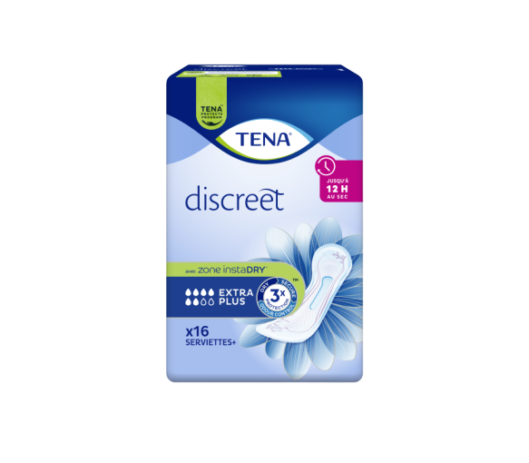 Serviettes hygiéniques Discreet extra plus Tena - 16 serviettes - image 1