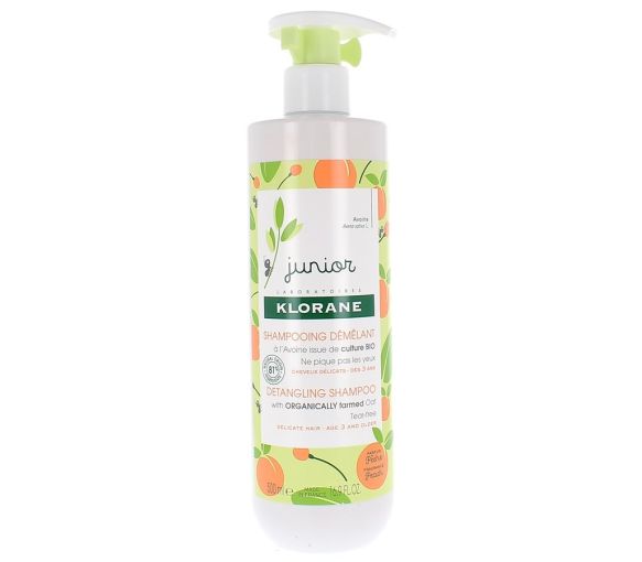 Shampoing démêlant parfum pêche junior Klorane - flacon de 500 ml - image 1