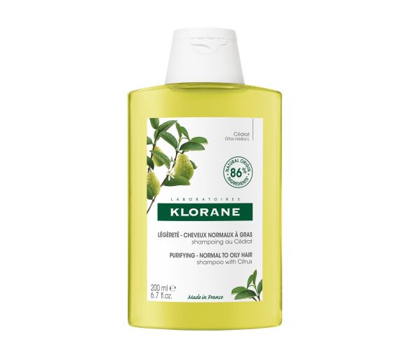 Shampooing à la pulpe de cédrat légèreté Klorane - flacon de 200 ml - image 1