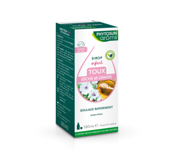 Sirop enfant toux sèche et grasse Phytosun Arôms - flacon de 120 ml