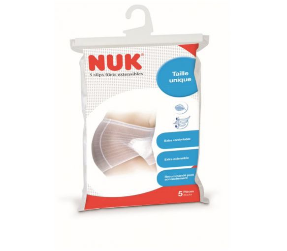 Slips filets extensibles taille unique NUK - sachet de 5 pièces