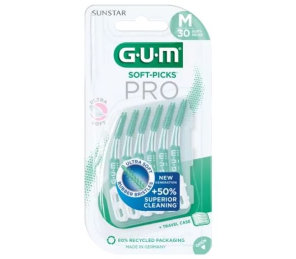 Soft-Picks Pro Brossettes interdentaires taille M GUM - boite de 30 brossettes