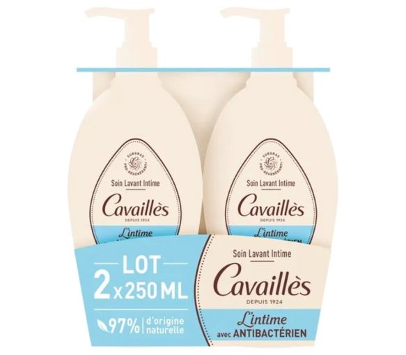 Soin toilette intime avec anti-bactérien Rogé Cavaillès - lot de 2 flacons de 250 ml