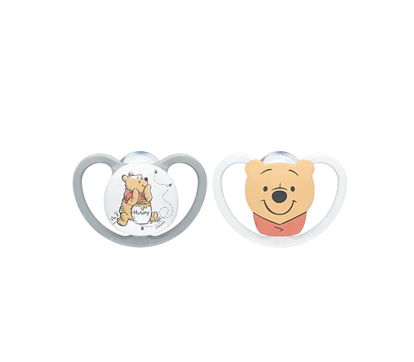 Space Sucette silicone Winnie 6-18 mois NUK - lot de 2 sucettes - image 1